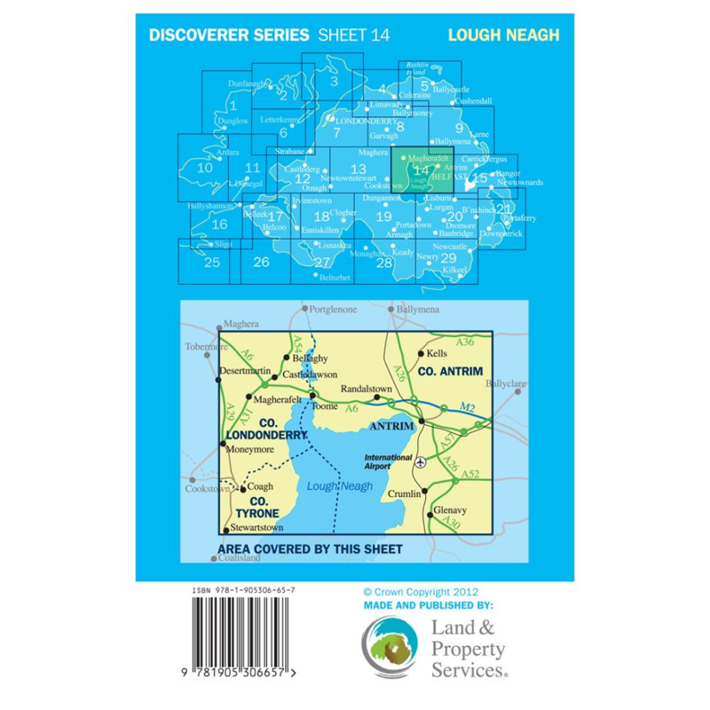 OSI Discovery Series Sheet 14 Antrim Londonderry Tyrone. 2012-1